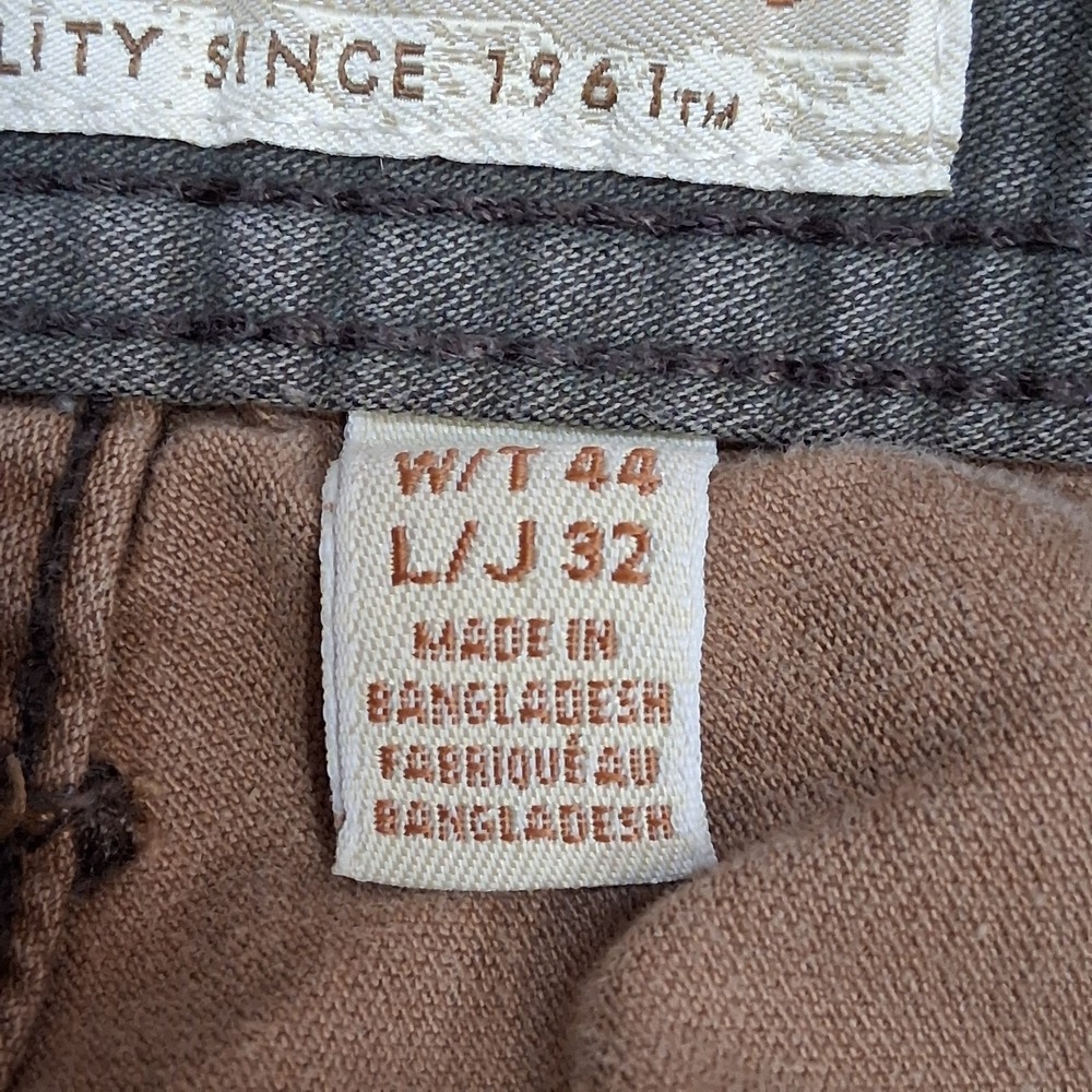 Cabelas Mens Double Knee Casuals Utility Pants Size 44x32 Tan Brown - Picture 10 of 16